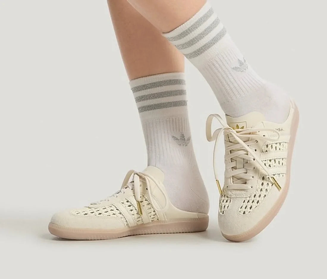 Samba Mule Woven Crew White